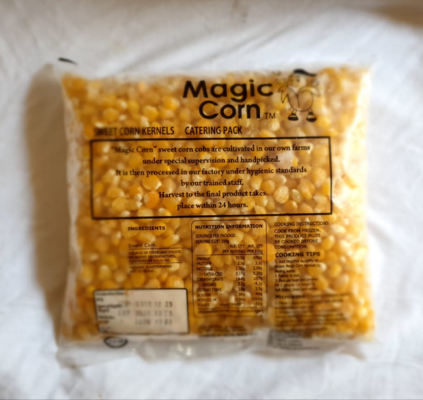 1kg Frozen Sweet Corn Pack