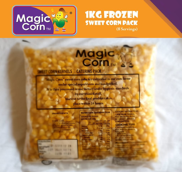 1kg Frozen Sweet Corn Pack